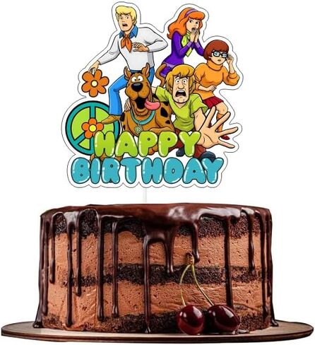 25pcs Scooby Dog Cake Decorations with 1pcs Cake Topper, 24pcs Cupcake Toppers for The Scooby Dog Birthday Party Supplies in Saudi Arabia