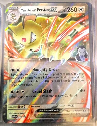 Pokemon - Team Rocket's Persian ex - SVP 218 - Black Star Promo Foil - Single Card in Kuwait