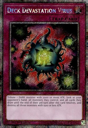 Deck Devastation Virus (بلاتينيوم سري نادر) - RA03-EN150 - بلاتينيوم سري نادر - الإصدار الأول in Kuwait