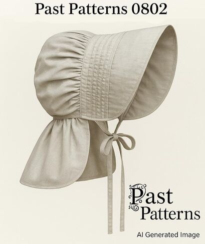 0802, Victorian Sunbonnet Sewing Pattern, Civil War, Pioneer, 19th Century Historical Costume, Living History, Reenactment, DIY Sewing in Saudi Arabia