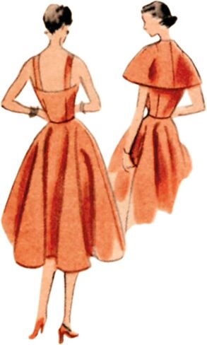 Vogue V2002K5 Misses' Vintage 1952 فستان من قطعة واحدة وحزمة نمط خياطة كابيليت، كود التصميم V2002 مقاسات 8-10-12-14-16 متعدد الألوان in Kuwait