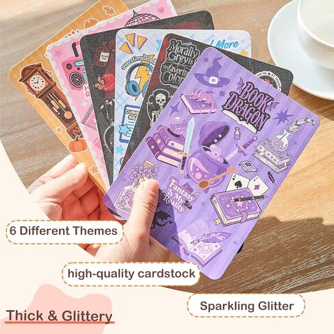 14PCS Inserts cardstock+50pcs Bookish Stickers for E-Reader, Compatible with 6" Kindle Basic Decorating Decor Accessories,Kindle Insert for Clear case,Book Tracker in Saudi Arabia