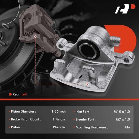 A-Premium Disc Brake Caliper Assembly Without Bracket Compatible with Select Mitsubishi Models - Montero 1992 1993 1994 1995 1996 1997 1998 1999 2000 - Rear Left Driver Side in Kuwait