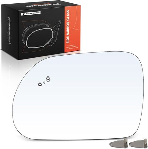 A-Premium Left Driver Side Non-Heated Mirror Glass with Backing Plate Compatible with Kia Soul 2020 2021 2022 2023 2024 - Exterior Side View Convex Mirror with Blind Spot Detection in Kuwait