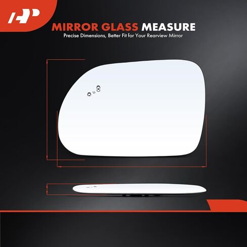 A-Premium Left Driver Side Non-Heated Mirror Glass with Backing Plate Compatible with Kia Soul 2020 2021 2022 2023 2024 - Exterior Side View Convex Mirror with Blind Spot Detection in Kuwait