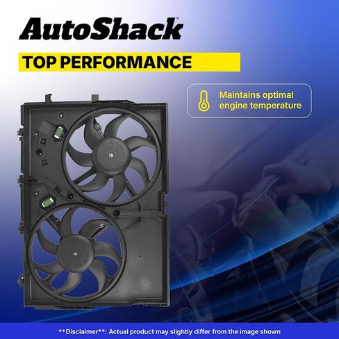 AutoShack Radiator Cooling Fan Assembly for Ford, Mustang 2015-2023, V6 3.7L V8 5.0L 5.2L in Kuwait