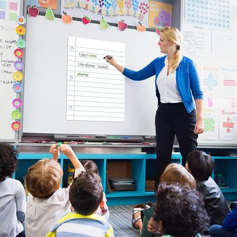 2 Sheets Magnetic Notebook Paper Total Area 23.6" x 17.3" Dry Erase Magnetic Lined Paper for Classroom Whiteboard Giant Reusable Handwriting Notebook Poster for School Office Teacher Teaching Supplies in Kuwait