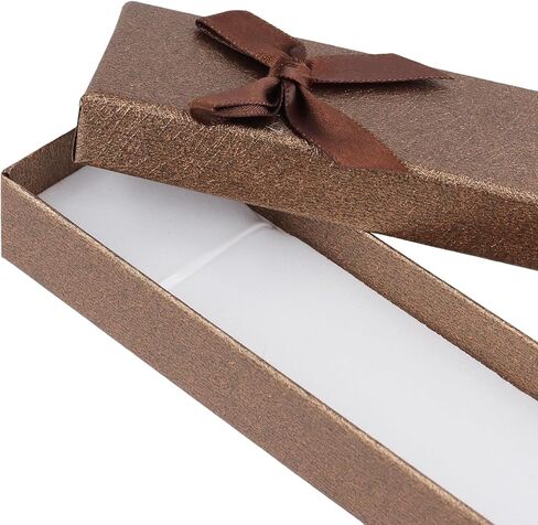 SINJEUN 36 PCS Empty Pen Gift Box, Brown Pen Boxes, Cardboard Pen Presentation Box with Bow Decor for Gift Birthday Souvenir Jewelry Display in Kuwait