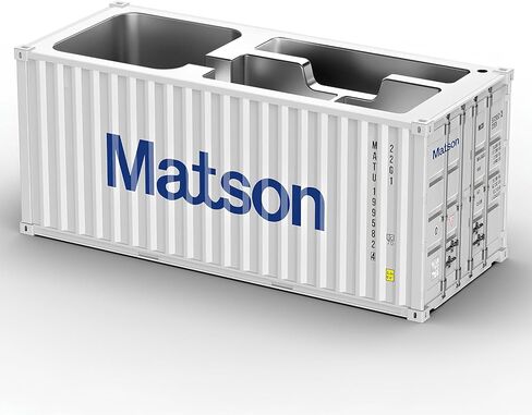 Desk Organizer, Pen Pencil Holder, Business Name Cards Holder, Shipping Container Model Storage Box, Secret Storage Box with Multiple Compartments Office Supplies Multi-function (Matson) in Saudi Arabia