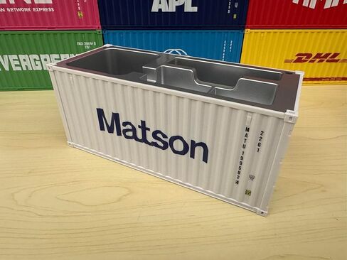 Desk Organizer, Pen Pencil Holder, Business Name Cards Holder, Shipping Container Model Storage Box, Secret Storage Box with Multiple Compartments Office Supplies Multi-function (Matson) in Saudi Arabia