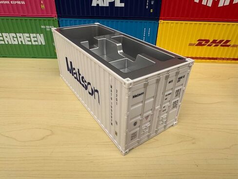 Desk Organizer, Pen Pencil Holder, Business Name Cards Holder, Shipping Container Model Storage Box, Secret Storage Box with Multiple Compartments Office Supplies Multi-function (Matson) in Saudi Arabia