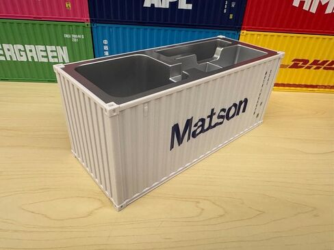 Desk Organizer, Pen Pencil Holder, Business Name Cards Holder, Shipping Container Model Storage Box, Secret Storage Box with Multiple Compartments Office Supplies Multi-function (Matson) in Saudi Arabia