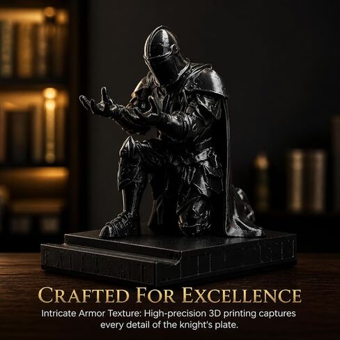Knight Pen Holder Desk Organizer, 3D Printed Medieval Armor Figurine, Unique Pencil Holder for Desk Decor, Holds Pens Brushes Tools, Creative Office Gift for Men Women (Knight) in Kuwait