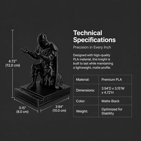Knight Pen Holder Desk Organizer, 3D Printed Medieval Armor Figurine, Unique Pencil Holder for Desk Decor, Holds Pens Brushes Tools, Creative Office Gift for Men Women (Knight) in Kuwait