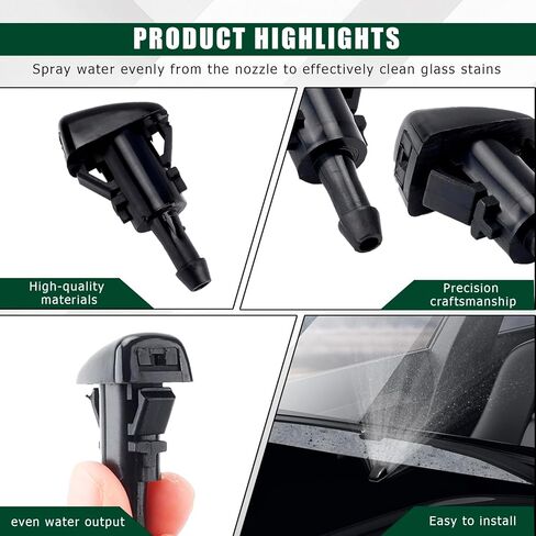 22PCS Windshield Washer Hose Kit, 4M/13FT Washer Fluid Hose with 2 Fan Nozzles 6 Hose Connectors, Universal Windshield Fluid Hose Replacement for Most Vehicles, Car Accessories in Saudi Arabia