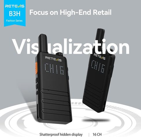 Retevis B3H Walkie Talkie Bundle with Retekess TD157 Restaurant Pager System, 16-Pager Long-Range Wireless Calling System, 6-Pack Business Two-Way Radios for Restaurants, Food Trucks, Retail Store in Kuwait