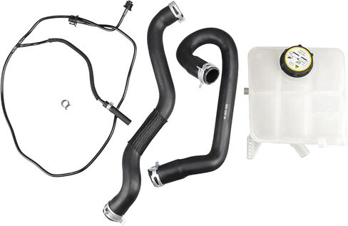 Lower and Upper Radiator Coolant Hose Tube and Radiator Reservoir Line Kit and Coolant Reservoir Tank with Cap Compatible with Ford Focus 2.0L 2012-2018 Replace 603-382 BV618K012KF CV6Z-8286-K in Kuwait