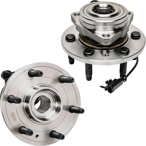Detroit Axle - 4WD Front Wheel Bearing Hubs Struts for 2007-2013 Chevy Silverado 1500 GMC Sierra 1500, 2007-2014 Yukon XL Suburban 1500 Tahoe Escalade EXT 2 Wheel Bearing Hubs 2 Struts w/Coil Spring in Kuwait