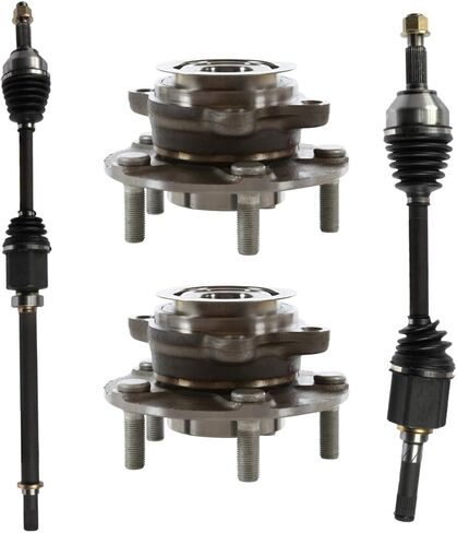 مجموعة محمل محور العجلة الأمامية من AutoShack لسيارة Nissan، Rogue 2008-2013 Rogue Select 2014-2015، AWD L4 2.5L - جانب السائق والراكب - مع ABS، 5 عروات in Kuwait