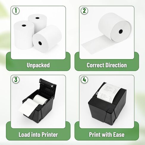 Mr. Pen- Thermal Paper Receipt Rolls, 10 Pack, 3-1/8" (80mm) x 230 ft, 48 GSM Premium Quality Receipt Paper Rolls, BPA-Free, Compatible with Standard POS Thermal Printers & Cash Registers in Saudi Arabia