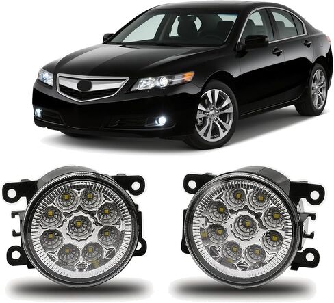 Fog Light Bulb 3.5 Inch Fit Acura TL 2012-2014 Clear Lens Bumper Fog Lights Lamps Left+Right,6000k,Pack of 2 in Saudi Arabia