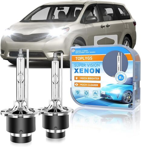 D4S HID Xenon Headlight Bulb for Toyota 2011-2018 Avalon 2011-2017 Sienna 2009-2016 Venza, 8000K Blue, 35W OEM High Low Beam Xenon Lights Replacement, Pack of 2 in Saudi Arabia