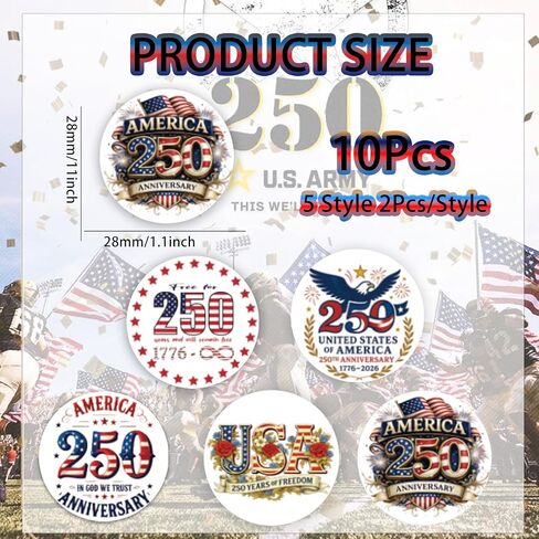 America 250th Anniversary Silicone Beads, 10Pcs Patriotic Focal Beads for DIY Bracelets, Keychains, Beaded Pens & Memorial Gifts in Saudi Arabia