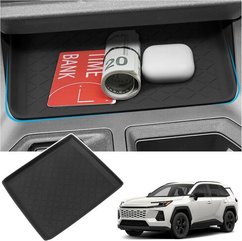 Center Console Liner Compatible with Honda 2023 2024 2025 2026 CRV CR-V Hybrid Accessories Black Silicone Material Wireless Charging Anti-Slip Mat Protective Pad in Saudi Arabia