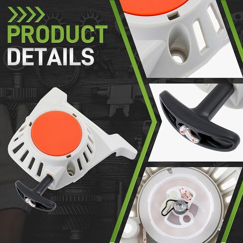 4180 190 4002 4180-190-4002 مجموعة بادئ الارتداد المتوافقة مع Stihl FS90 FS91 FS110 FS111 FS130 FS131 KM91 KM131 مجموعة بدء سحب بادئ الترجيع 41801904002 in Kuwait