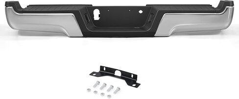 VRC Rear Bumper Assembly Compatible with 2017 2018 2019 2020 2021 2022 FORD F250 F350 F-250 F-350,Chrome Steel Back Bumper W/o Sensor(Chrome W/o Sensor Holes) in Saudi Arabia