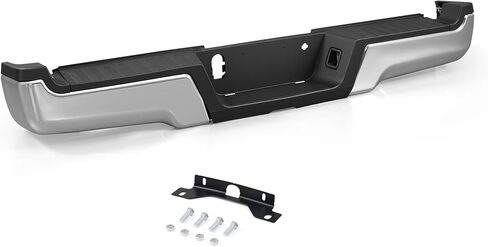 VRC Rear Bumper Assembly Compatible with 2017 2018 2019 2020 2021 2022 FORD F250 F350 F-250 F-350,Chrome Steel Back Bumper W/o Sensor(Chrome W/o Sensor Holes) in Saudi Arabia