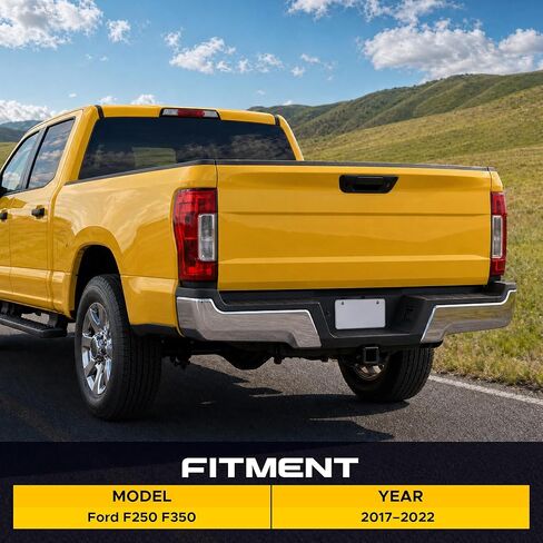 VRC Rear Bumper Assembly Compatible with 2017 2018 2019 2020 2021 2022 FORD F250 F350 F-250 F-350,Chrome Steel Back Bumper W/o Sensor(Chrome W/o Sensor Holes) in Saudi Arabia