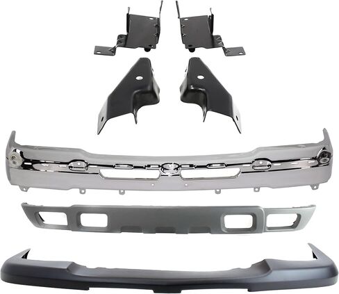 Garage-Pro Front Bumper Kit for Chevrolet Silverado 1500 Base LS 2003-2006, Front Chrome Steel Replacement Replaces # 19150310 GM1002416 Performance GM1061101 15139805 GM1051110 GM1092173 in Kuwait
