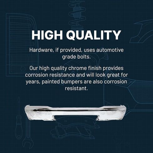 Garage-Pro Front Bumper Kit for Chevrolet Silverado 1500 Base LS 2003-2006, Front Chrome Steel Replacement Replaces # 19150310 GM1002416 Performance GM1061101 15139805 GM1051110 GM1092173 in Kuwait