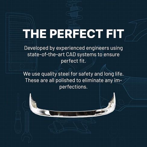 Garage-Pro Front Bumper Kit for Chevrolet Silverado 1500 Base LS 2003-2006, Front Chrome Steel Replacement Replaces # 19150310 GM1002416 Performance GM1061101 15139805 GM1051110 GM1092173 in Kuwait