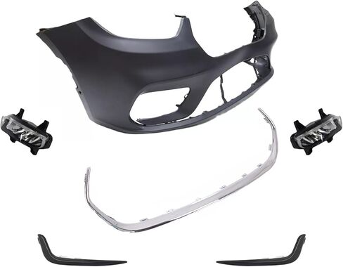 Pacifica Front Bumper Cover Grille Kit Compatible with 2021 2022 2023 2024 Ch-rysler Pacifica Touring, Pinnacle, Limited 3.6L With Sensor Holes- Full Bumper Set in Saudi Arabia