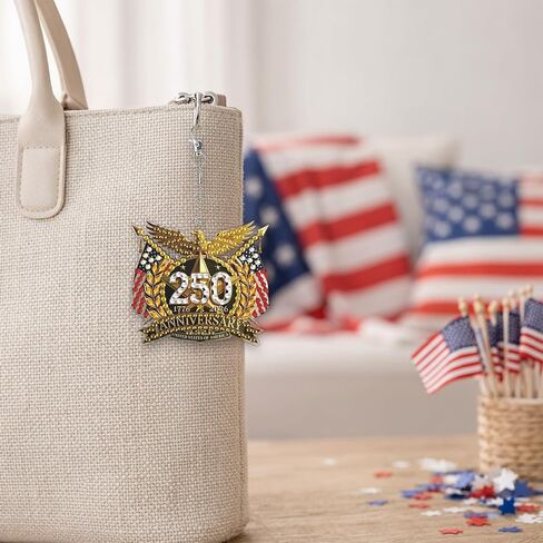 American 250th Anniversary Patriotic Keychain, DIY Diamond Art Painting Sparkling Rhinestone Independence Day Keepsake in Kuwait