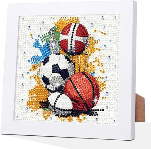 HEIBAGO 4th of July Patriotic Diamond Art Kits for Kids with Frame,5D Heart American Flag Diamond Painting for Kids Ages 4-6-8-12, DIY Easy Gem Art Kit with Beautiful Package for Home Decoration 7X7In in Kuwait
