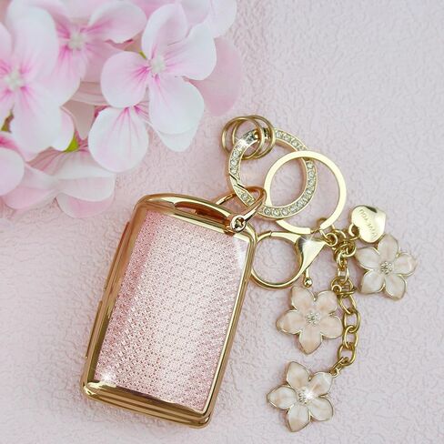 Pink TPU Key Fob Cover with Sakura Flower Keychain Compatible with Mazda 3 6 MX-5 Miata MX-30 CX-5 CX-9 CX-30 CX-50,CX-60 CX-70 CX-90 2025 4-Button Smart Key for Women in Kuwait
