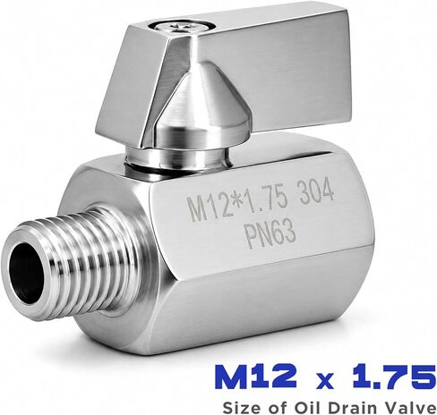 صمام تصريف الزيت M14 × 1.5، صمام سريع لسدادة تصريف الزيت، صمام توصيل تصريف الزيت من الفولاذ المقاوم للصدأ مع غسالة سحق نحاسية، لتغيير الزيت، قطع غيار السيارات من KeeRoarin in Kuwait