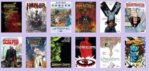 DC Marvel 18+ Comic Book Value Gift Set- 20 Different Adult/Mature Content Comics from Vertigo, Max, & Independent Publishers - No Dupes or Fillers, Top Artists- Great Set for Graphic Novel & Art Fans in Kuwait