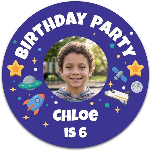 Custom Birthday Stickers with Name & Age – Round Personalized Paper Labels for Kids Birthday Party Favors, Goodie Bags, Treat Bags & Decorations – 50 to 1000 Stickers (Teddy & Balloons) in Saudi Arabia