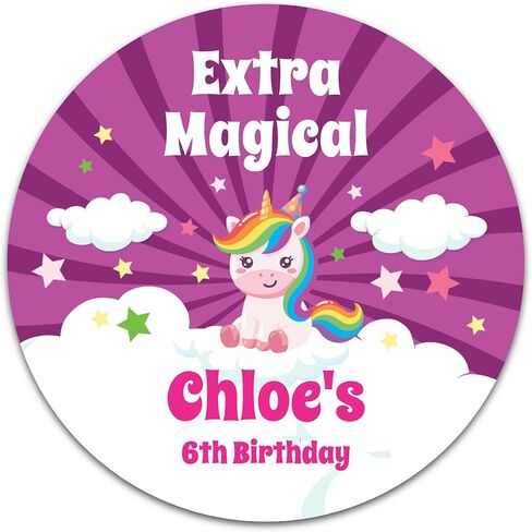 Custom Birthday Stickers with Name & Age – Round Personalized Paper Labels for Kids Birthday Party Favors, Goodie Bags, Treat Bags & Decorations – 50 to 1000 Stickers (Teddy & Balloons) in Saudi Arabia
