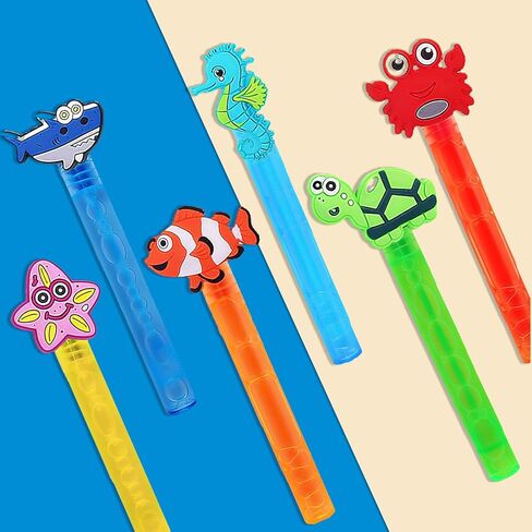 Ocean Theme Party Favors,24Pcs Under the Sea Bubble Wands for Kids,Cute Bubble Wand for Birthday Party Supplies, Pinata Stuffers for Kids Goodie Bag fillers Gifts Classroom Prizes in Saudi Arabia
