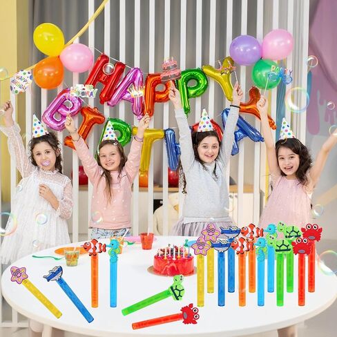 Ocean Theme Party Favors,24Pcs Under the Sea Bubble Wands for Kids,Cute Bubble Wand for Birthday Party Supplies, Pinata Stuffers for Kids Goodie Bag fillers Gifts Classroom Prizes in Saudi Arabia