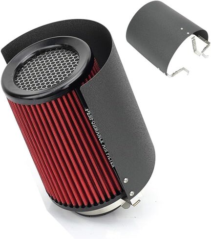 Universal Car Air Filter Cover Heat Shield, Car Air Filter Cover Stainless Steel Heat Shield, for 2.5-4 Inch Cone or Cylinder Filter (Big) in Kuwait