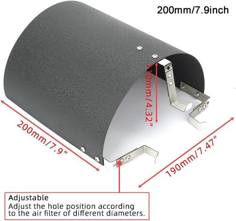 Universal Car Air Filter Cover Heat Shield, Car Air Filter Cover Stainless Steel Heat Shield, for 2.5-4 Inch Cone or Cylinder Filter (Big) in Kuwait