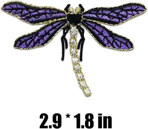 6 Pack Delicate Embroidered Patches, Dragonfly Embroidery Patches, Iron On Patches, Sew On Applique Patch, Custom Backpack Patches for Women, Boys, Girls, Kids in Saudi Arabia