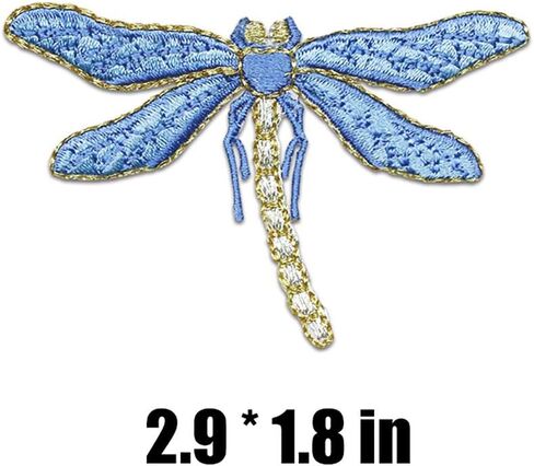 6 Pack Delicate Embroidered Patches, Dragonfly Embroidery Patches, Iron On Patches, Sew On Applique Patch, Custom Backpack Patches for Women, Boys, Girls, Kids in Saudi Arabia