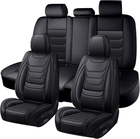 Car Seat Covers for Honda Accord 2003-2025, Premium Nappa Leather Seat Cover Full Set,Waterproof & Anti-Slip Front Rear Seat Protectors(Standard Full Set/Black) in Saudi Arabia